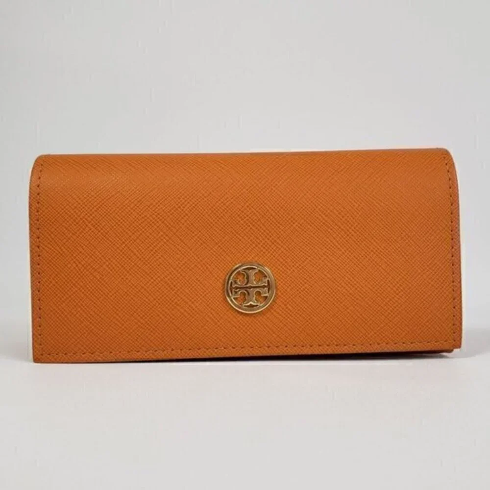 Tory Burch‎ Orange Logo Leather Sunglass Eyeglass Hard Case